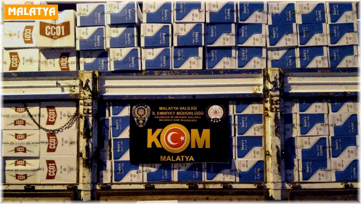 Malatya'da 7,5 milyon kaçak makaron ele geçirildi