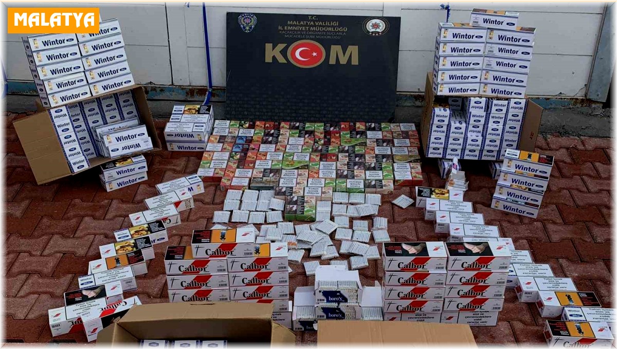 Malatya'da 778 bin adet kaçak makaron ele geçirildi