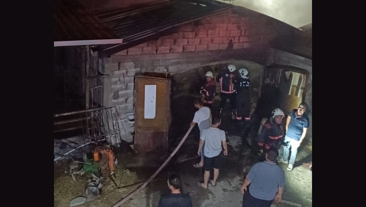Malatya'da ahır yangını
