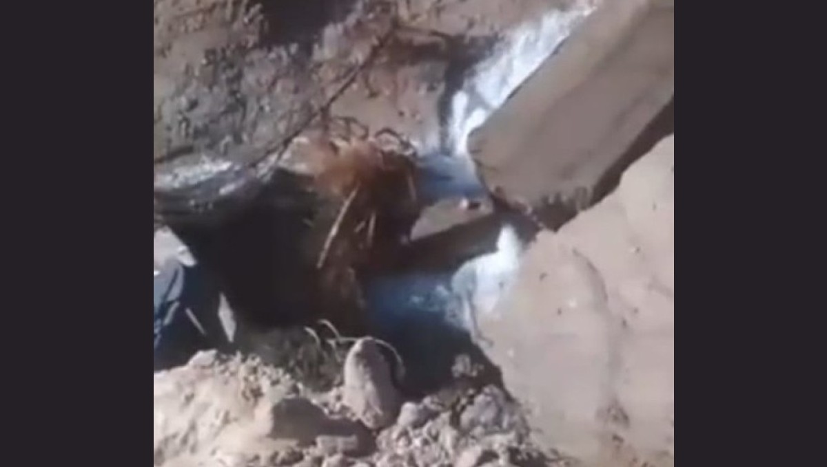 Malatya'da altyapı çalışması sırasında yol çöktü