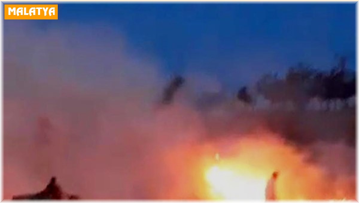 Malatya'da arpa ekili tarlada korkutan yangın