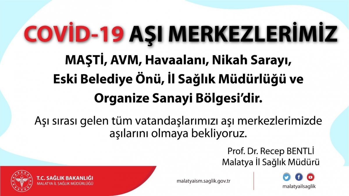 Malatya'da aşı merkez sayısı arttırıldı