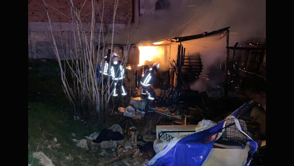 Malatya'da baraka yangını