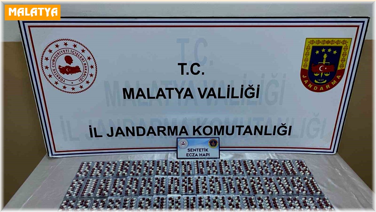 Malatya'da binden fazla sentetik hap ele geçirildi