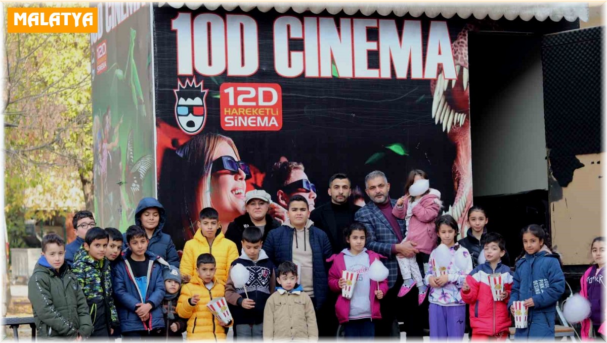 Malatya'da depremzede çocuklara 10 D sinema etkinliği