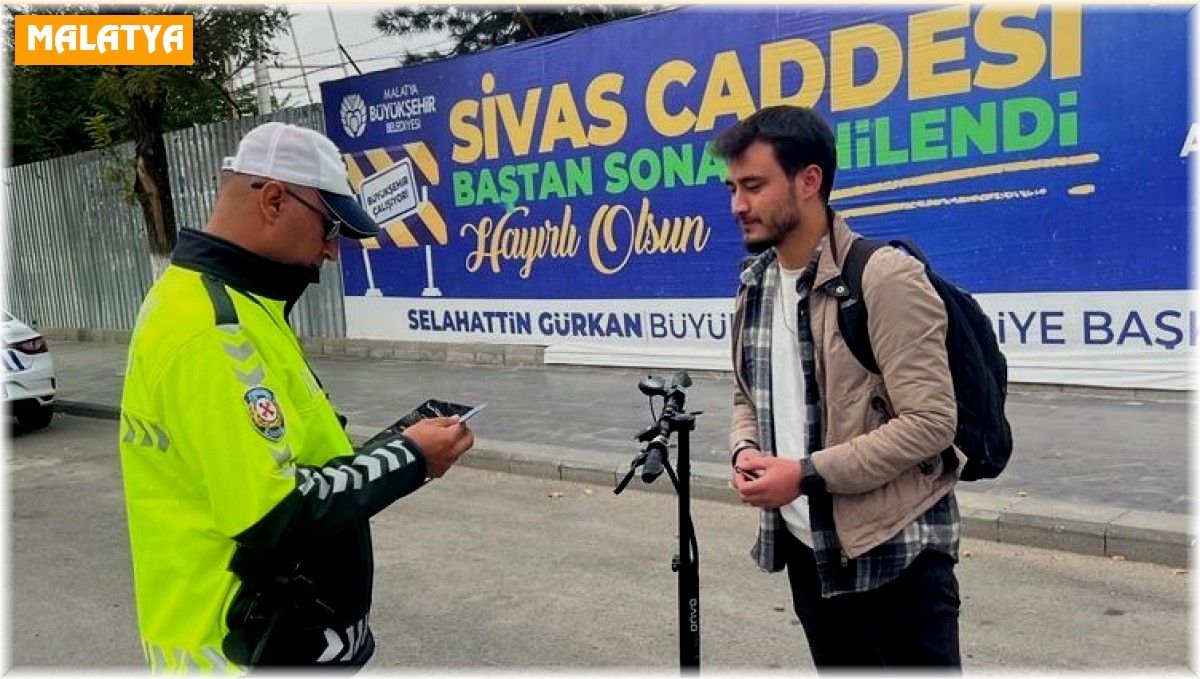 Malatya'da elektrikli scooter denetimi
