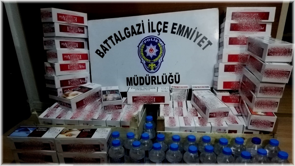 Malatya'da kaçak alkol ve sigara operasyonu