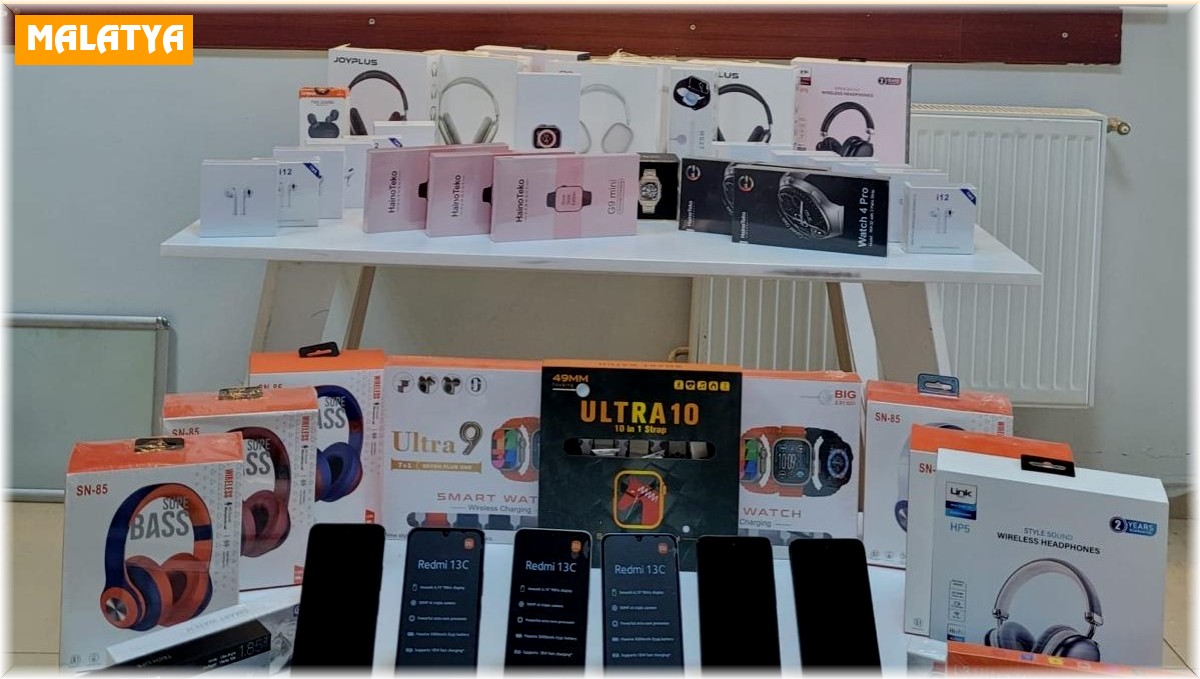 Malatya'da kaçak cep telefonu operasyonu