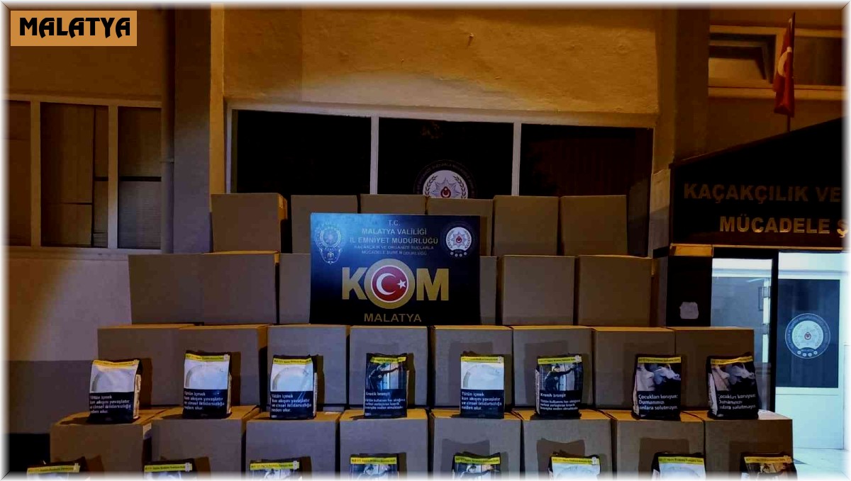 Malatya'da kaçak tütün ele geçirildi