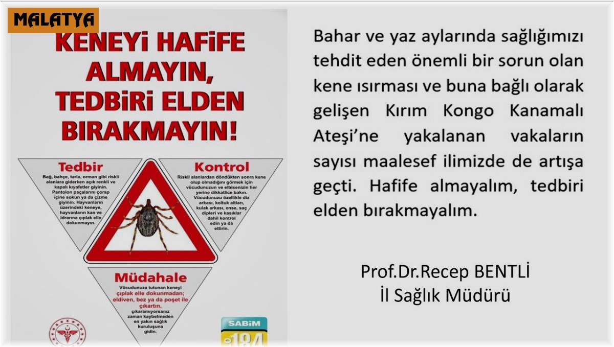 Malatya'da kene uyarısı