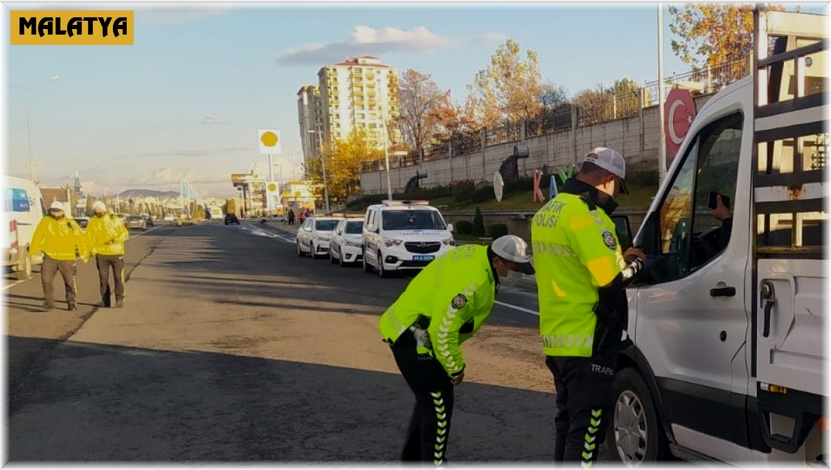 Malatya'da kış lastiği denetimi sıkı başladı