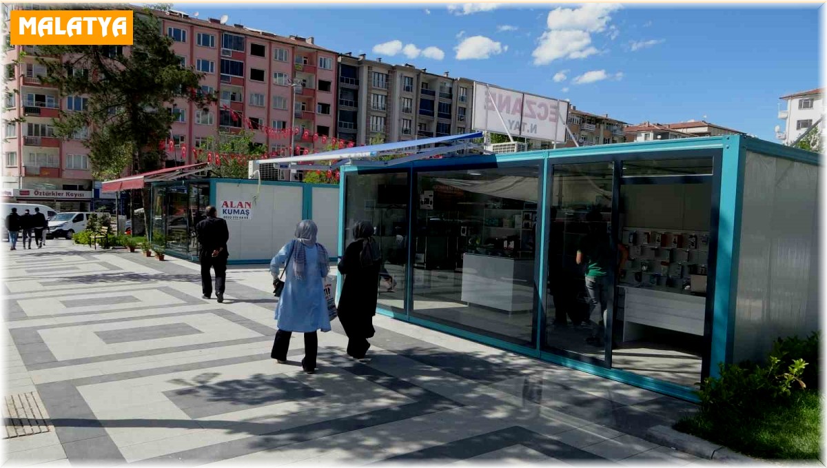 Malatya'da konteyner çarşılar hizmet vermeye başladı