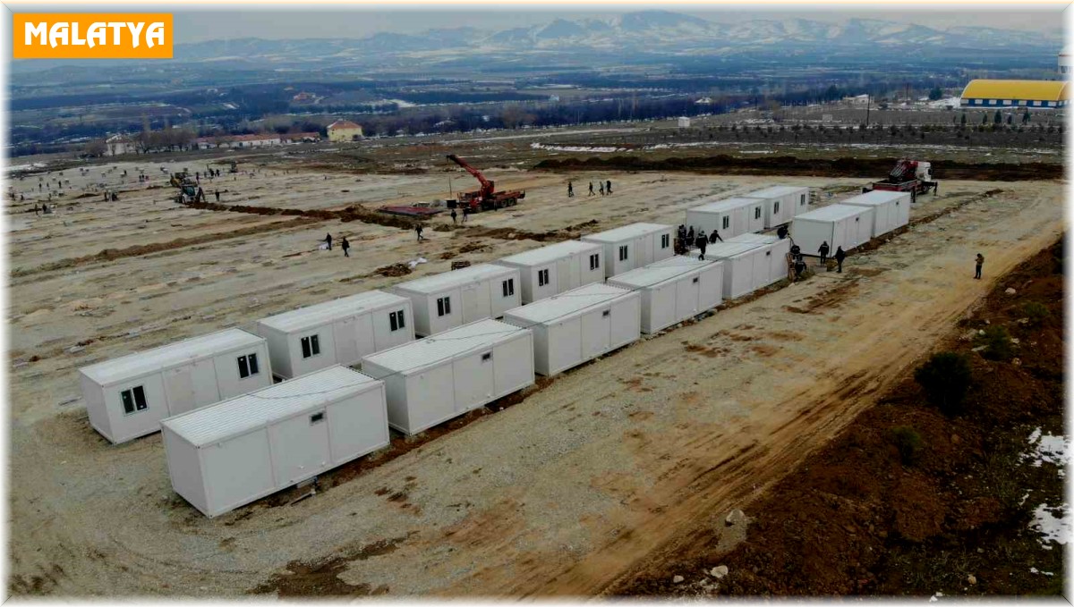 Malatya'da konteyner kentler kurulmaya başlandı