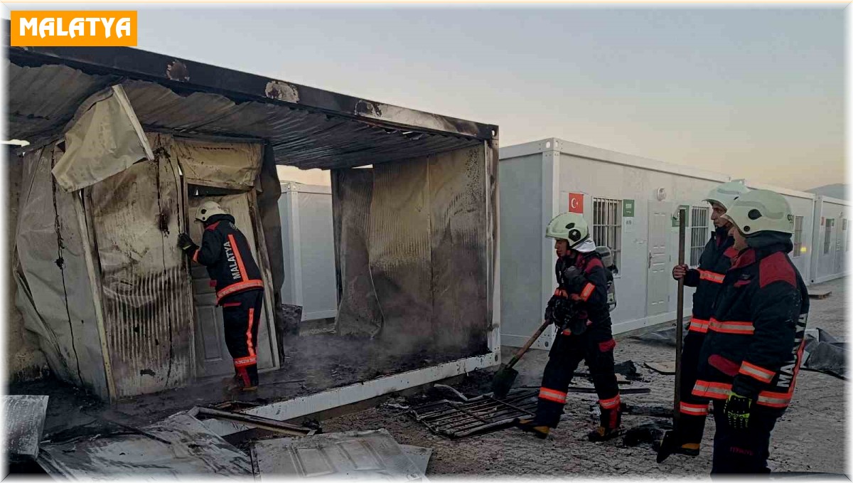 Malatya'da konteyner yangını