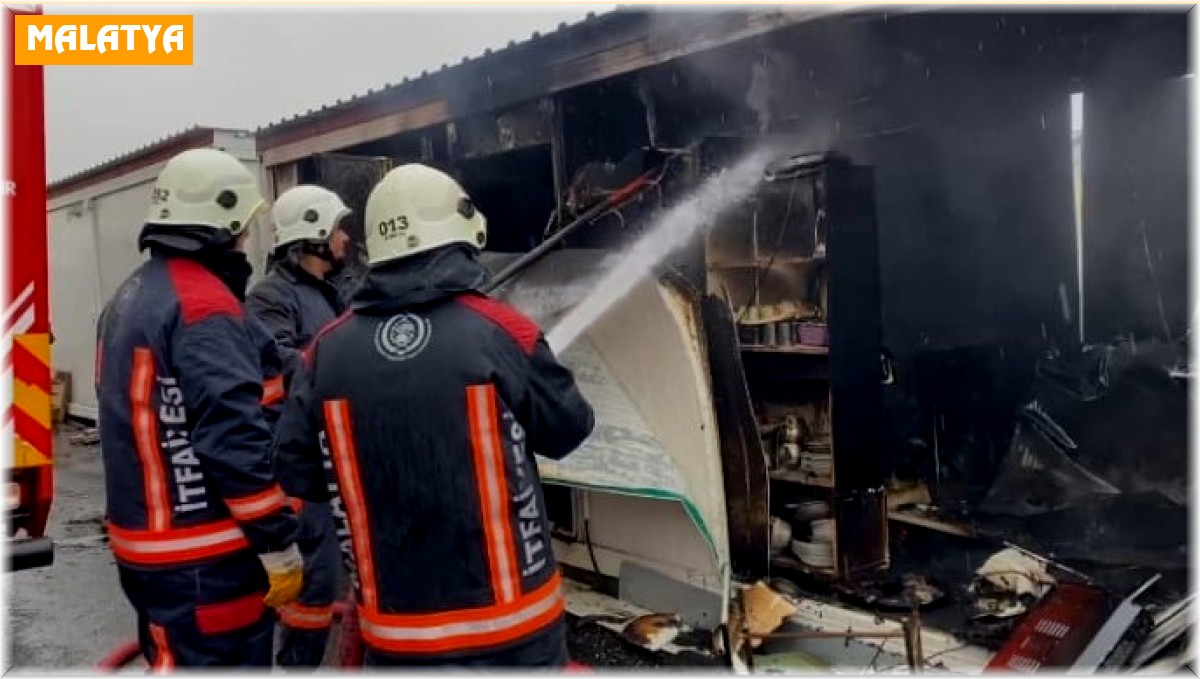 Malatya'da konteyner yangını