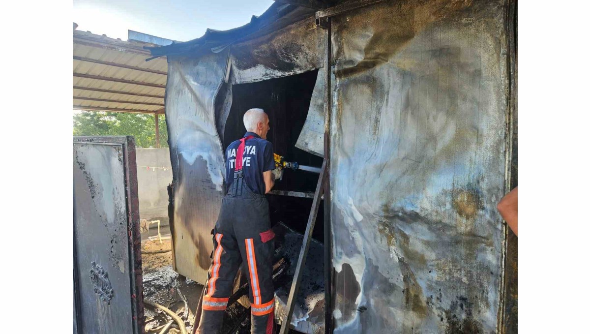 Malatya'da konteyner yangını
