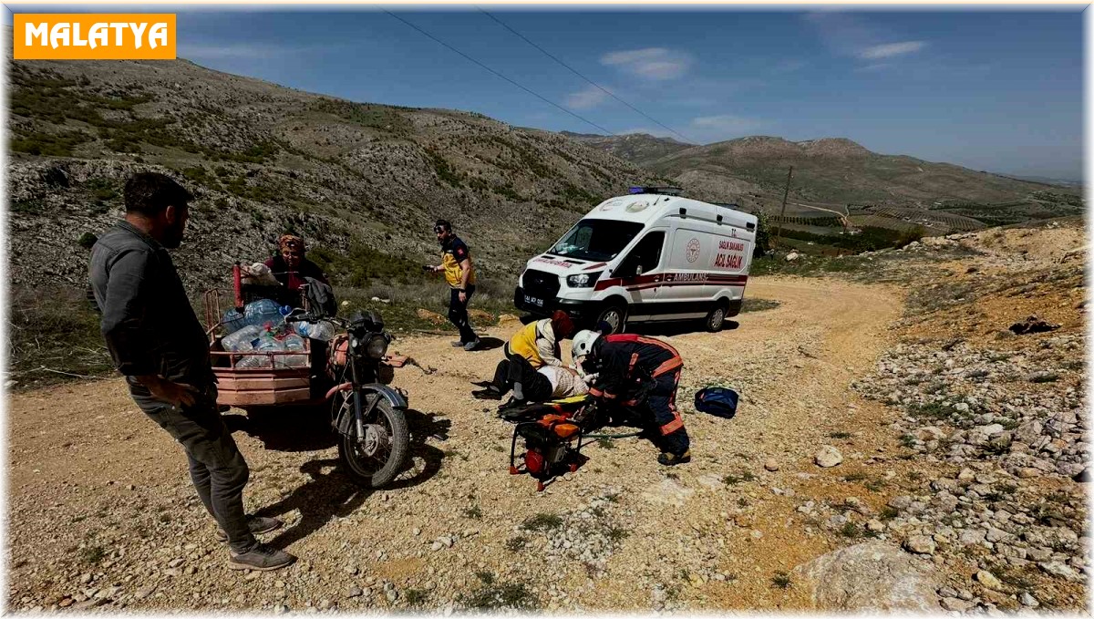 Malatya'da motosiklet kazası, 2 yaralı