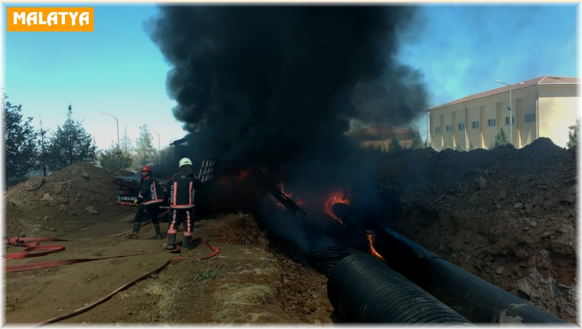 Malatya'da organize sanayi bölgesinde korkutan yangın