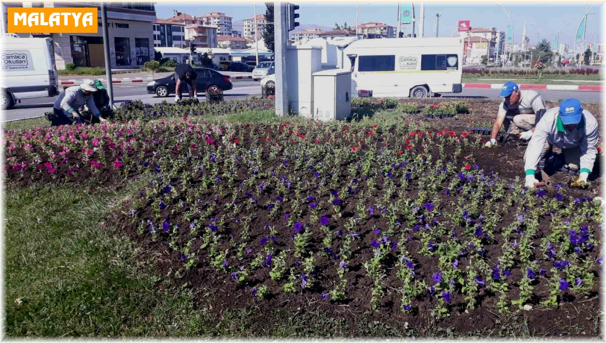 Malatya'da parklar ve refüjler yenileniyor