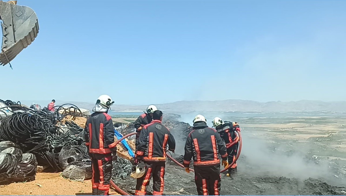 Malatya'da şantiyede korkutan yangın