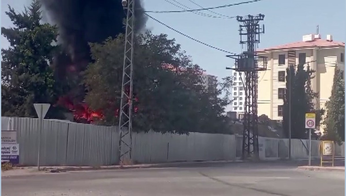 Malatya'da şantiyede korkutan yangın