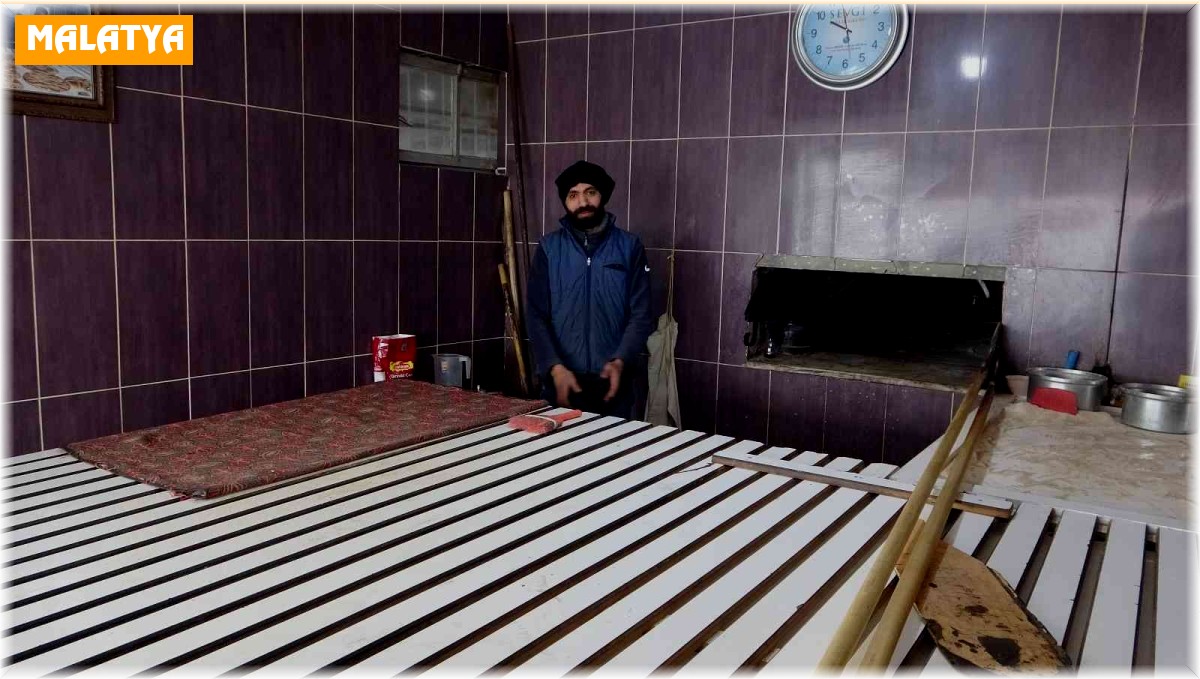 Malatya'da soğuk hava ekmek fırınını dondurdu