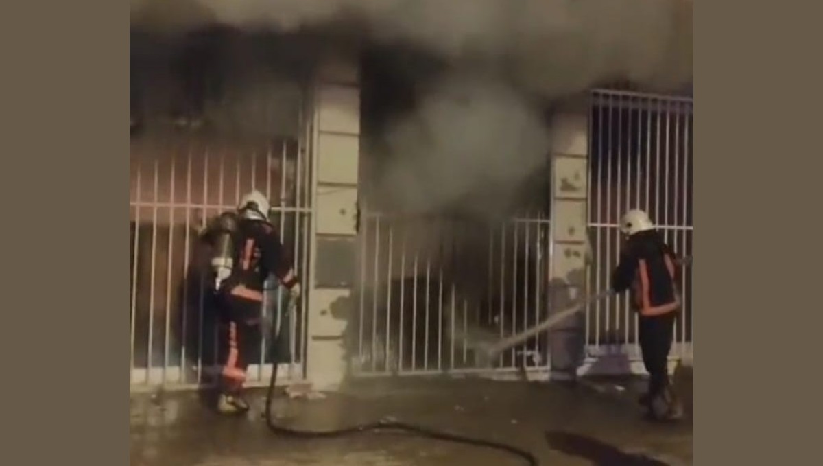 Malatya'da tekstil atölyesinde korkutan yangın