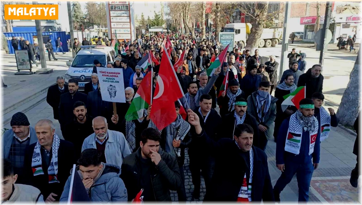 Malatya'da teröre ve İsrail'e lanet yürüyüşü