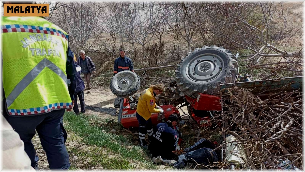 Malatya'da traktör devrildi: 1 ölü, 1 yaralı