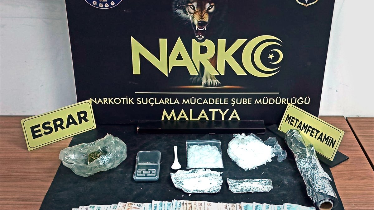 Malatya'da uyuşturucu operasyonunda yakalanan 3 zanlı tutuklandı