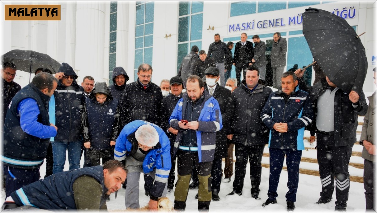 Malatya'da yoğun kar için şükür kurbanı