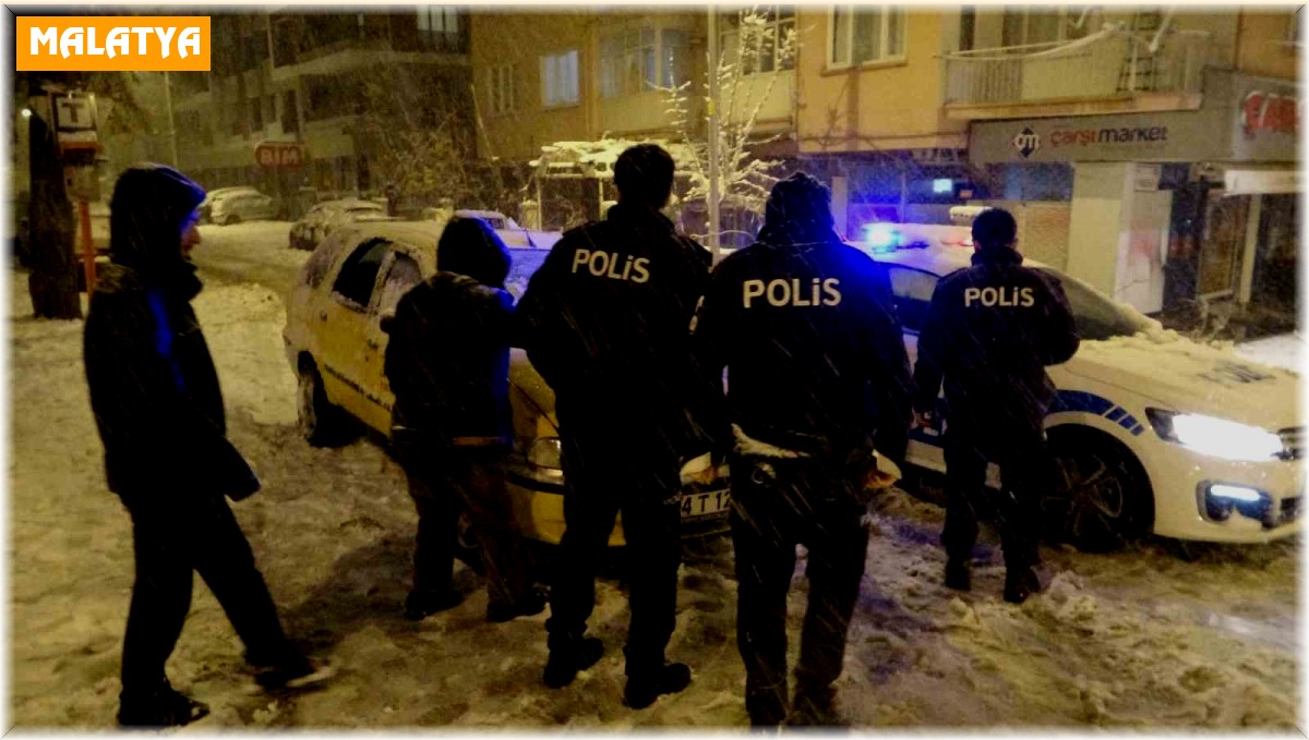 Malatya'da yoğun kar yağışı ağaçları devirdi