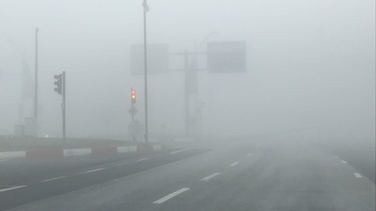 Malatya'da yoğun sis, görüş mesafesi 25 metre