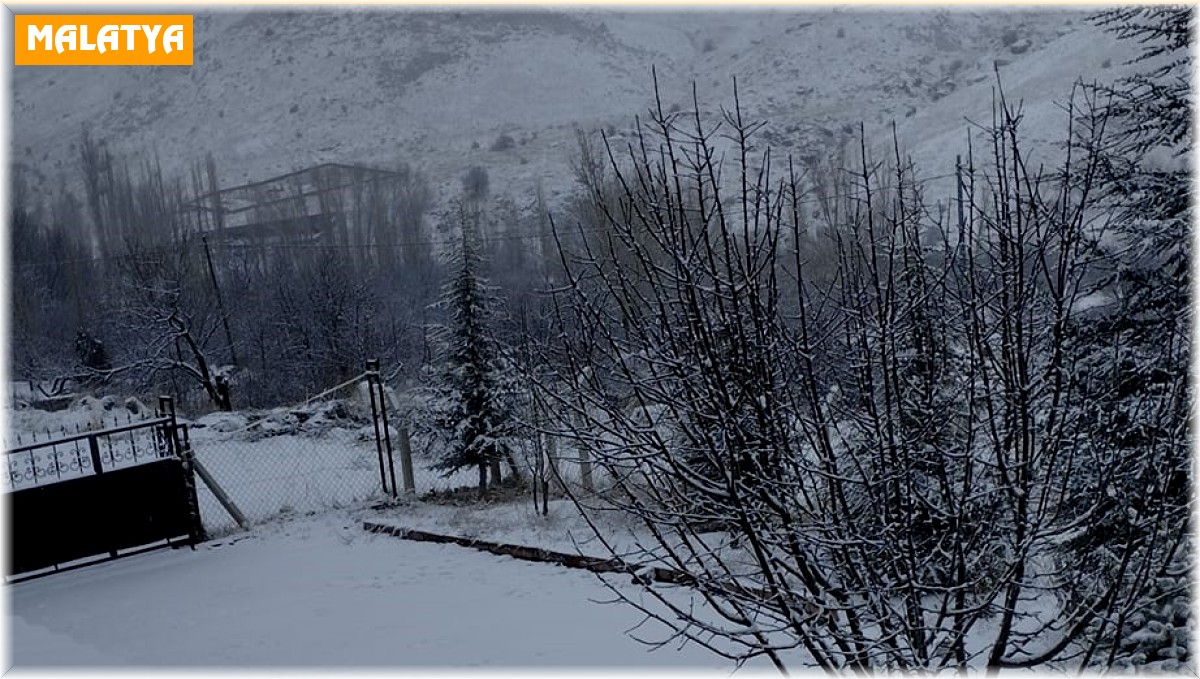 Malatya'da yüksek rakımlı bölgelerde kar yağışı etkili oldu