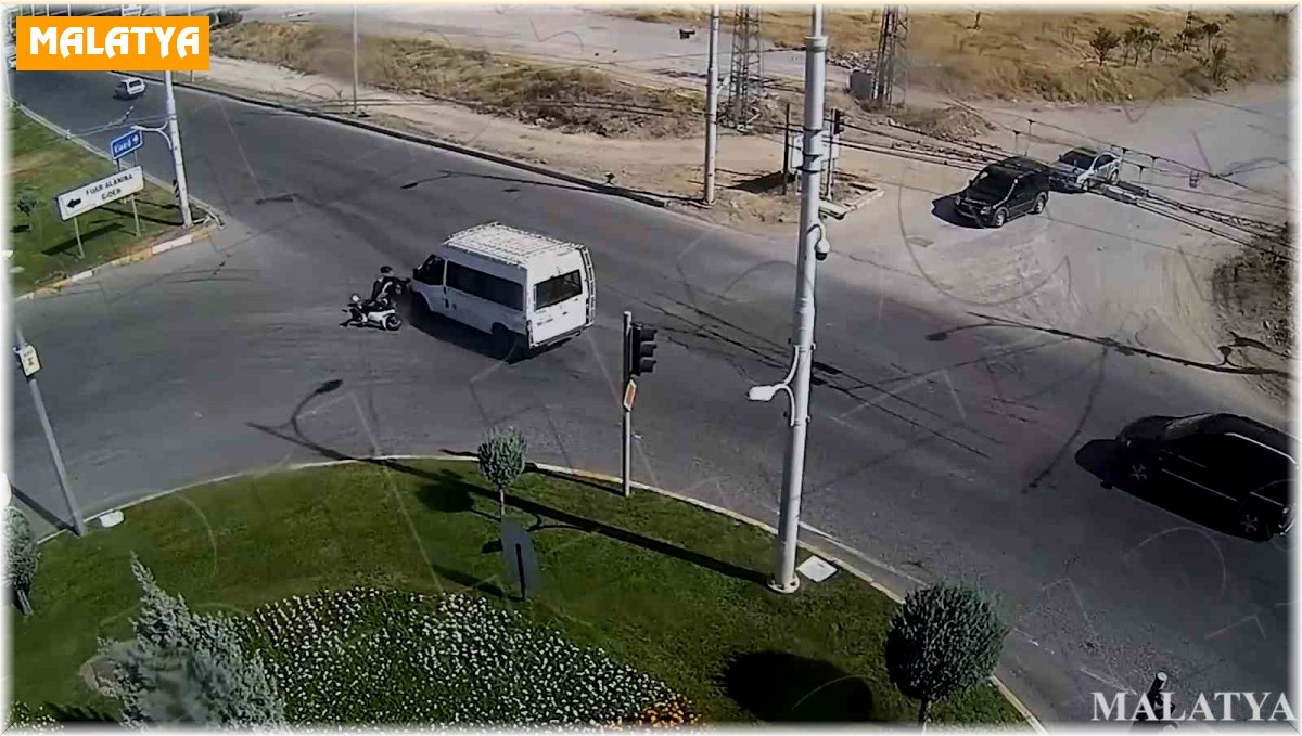 Malatya'daki kazalar Kent Güvenlik Yönetim Sistemi kameralarına yansıdı