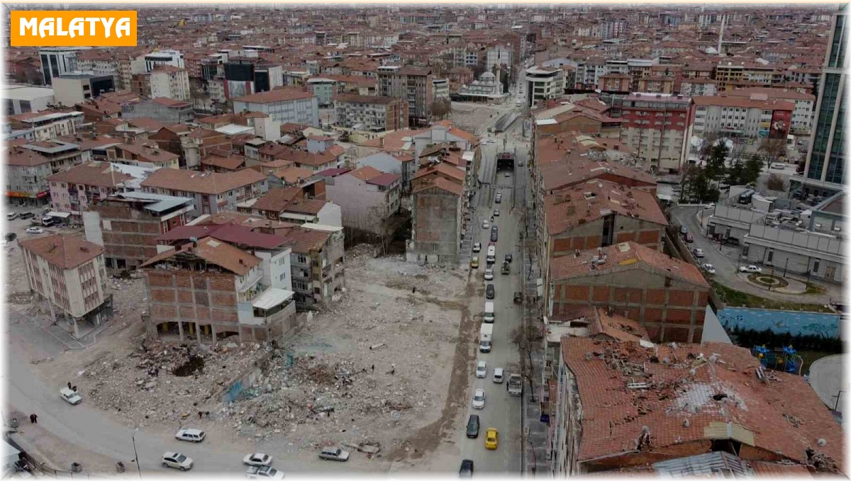 Malatya'daki yıkım havadan görüntülendi