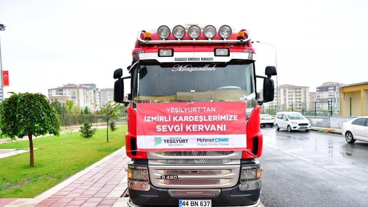 Malatya'dan İzmirli depremzedelere yardım eli