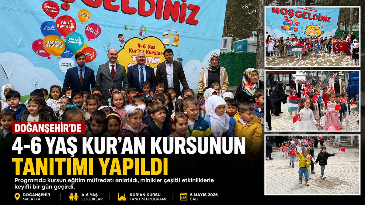 Malatya Doğanşehir'de 4-6 Yaş Kur'an Kursunun Eğitim İçeriği Tanıtıldı