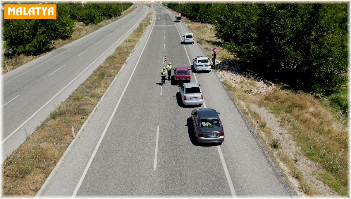 Malatya polisinden dronlu bayram denetimi