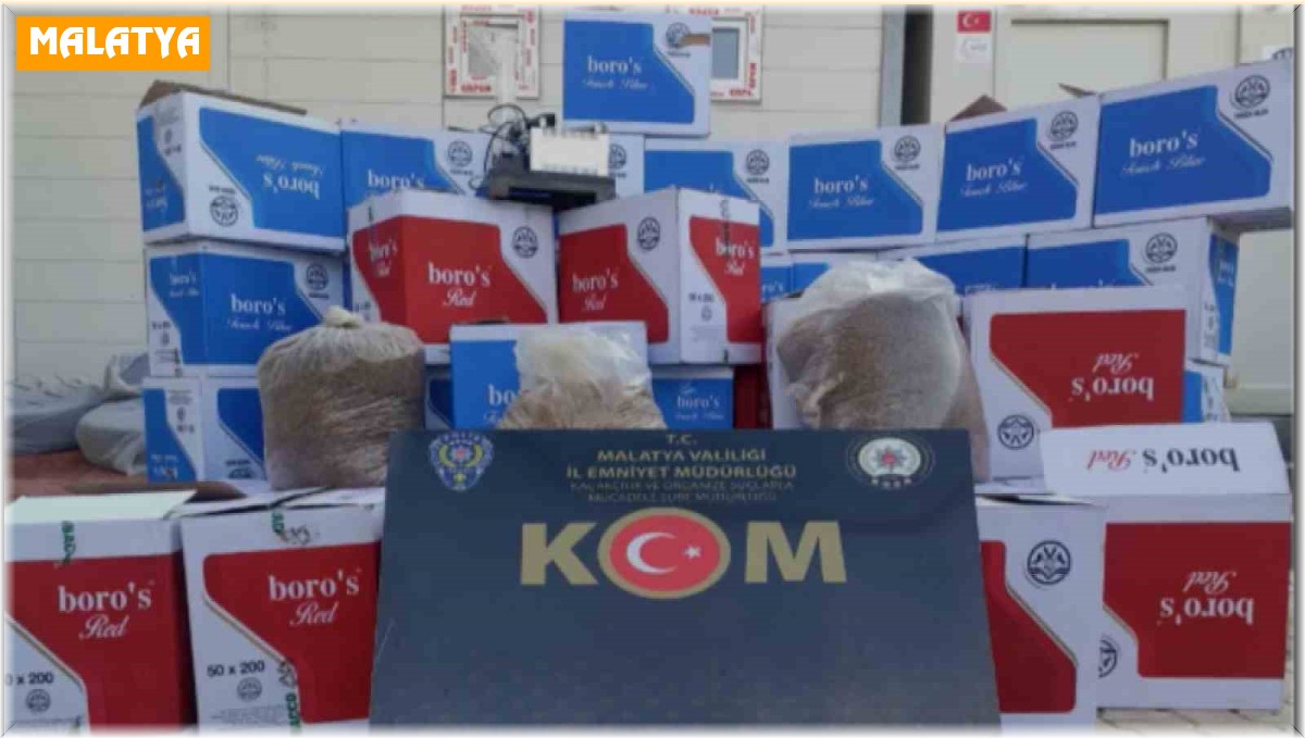 Malatya polisinden kaçak sigara operasyonu