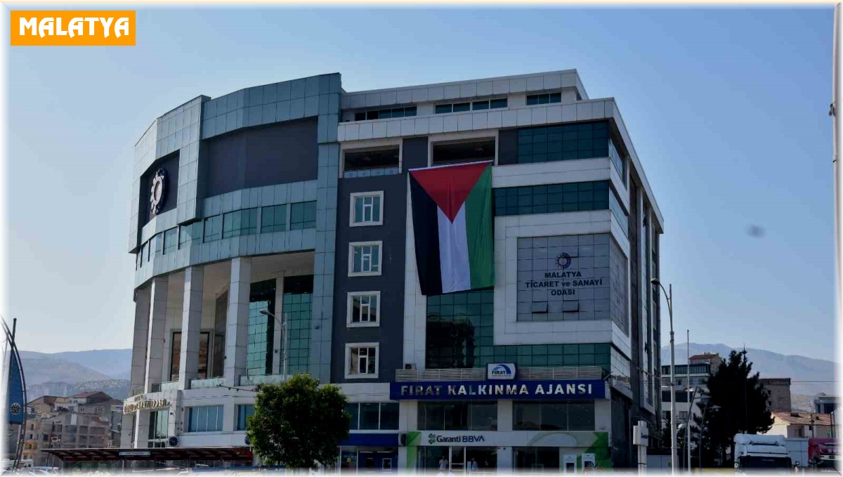 Malatya TSO, Oda binasına Filistin Bayrağı astı