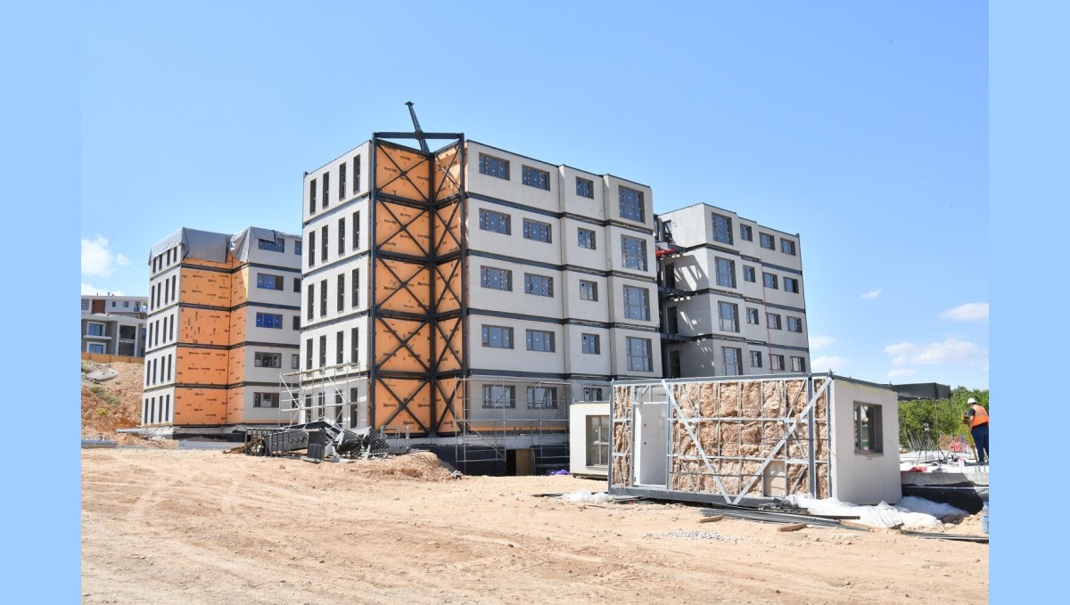 Malatya Yeşilyurt'ta depreme dayanıklı çelik modüler yüksek katlı binalar yükseliyor