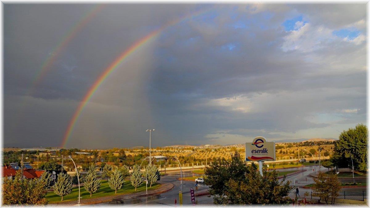 Malatya’da çifte gökkuşağı