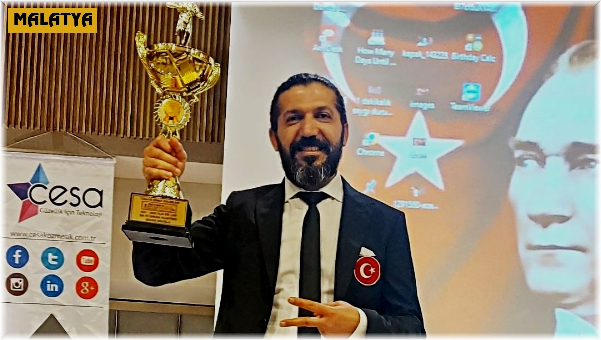 Malatyalı Kuaför Eroğlu'na başarı kupası