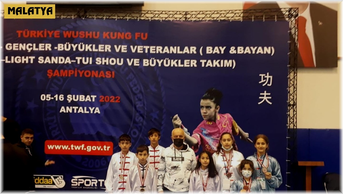 Malatyalı Wushu Kung Fu sporcuları 45 madalya ile dönüyor
