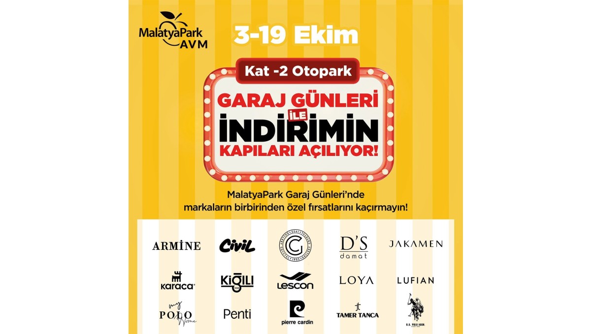 MalatyaPark AVM'de "Garaj Günleri" başlıyor