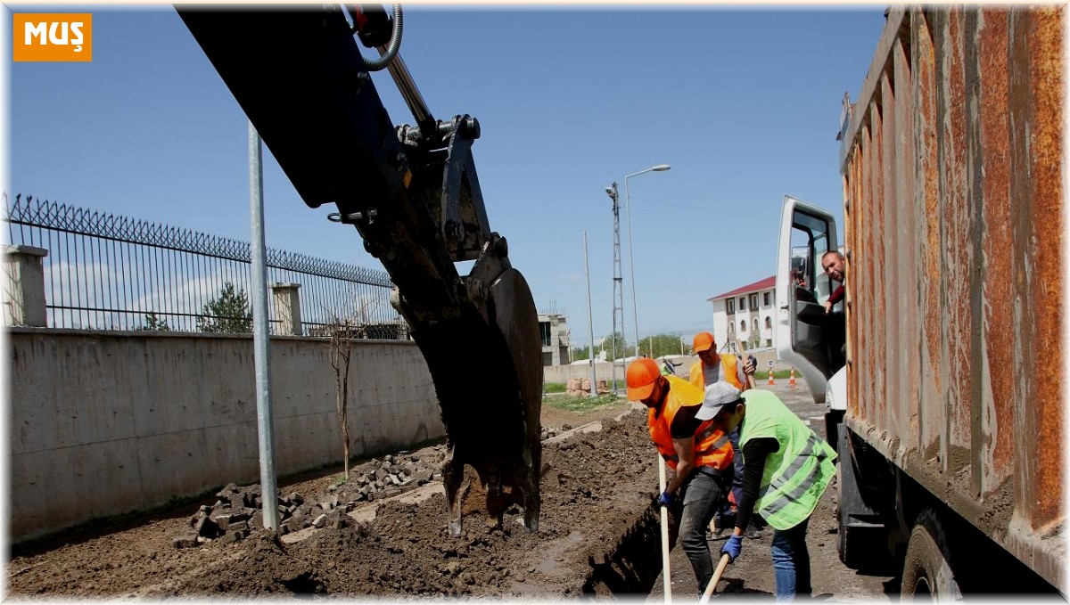 Malazgirt'te doğalgaz çalışmaları başladı