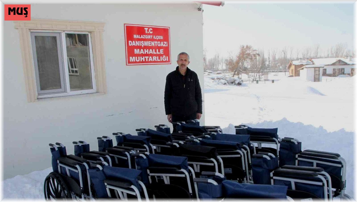 Malazgirt'te engellilere tekerlekli sandalye desteği