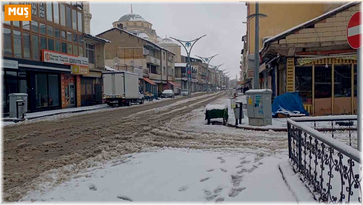 Malazgirt'te kar yağışı