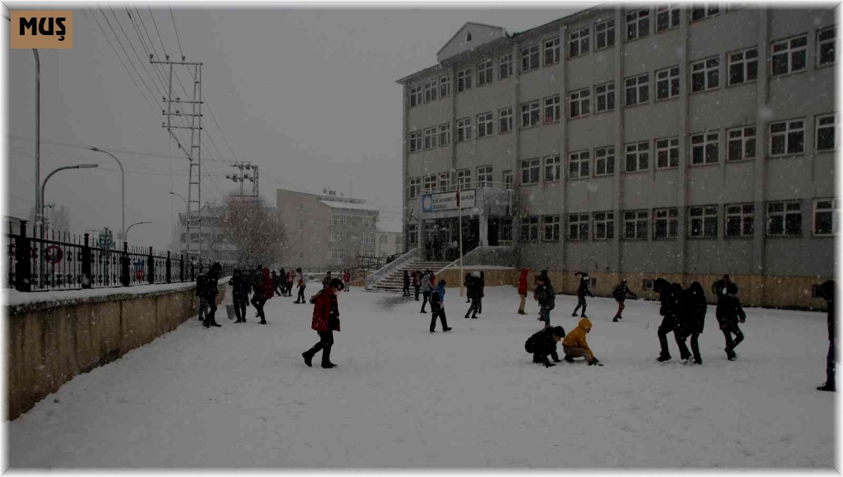 Malazgirt'te kar yağışı devam ediyor